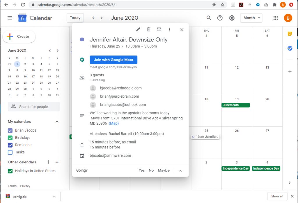 Google Calendar Integration SMMware